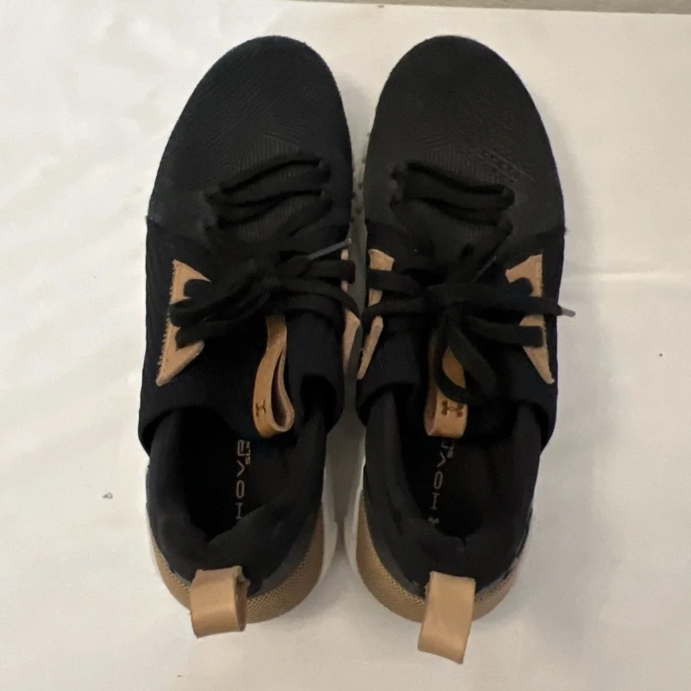 Under Armour‎ Hovr Sneakers Mens Size 8.5 Black Tan Textile Upper EU 42 2018